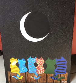 Poezen in de nacht.  € 35,00 Verkocht
