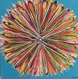 Studie Struisvogel. € 5,00.  30 x 30 cm.   Verkocht