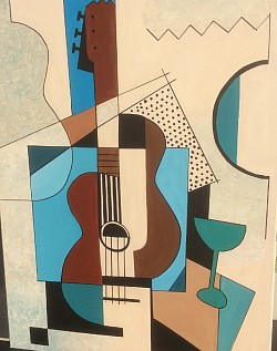 Muziekbeleving. 60 x80 cm.  € 60,00.