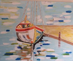 Boot. € 30,00  40 x. 50 cm.