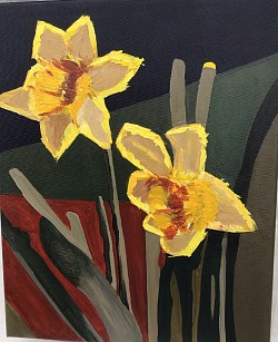 Narcissen. 40 x 50 cm.   € 20,00.
