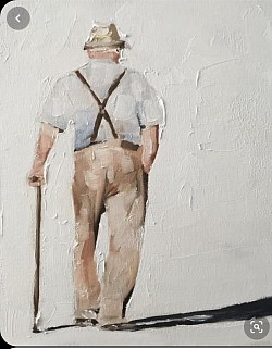 Oude man 2. 56 x 56 cm.  € 20,00