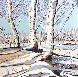 Winter  70 x 70 cm.  € 130,00