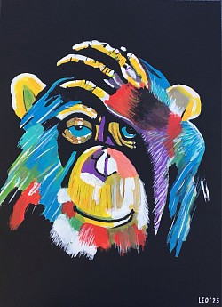 Aap. 60 x 80 cm.  € 80,00.