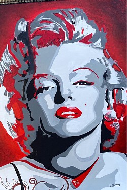 Marylin Monroe  60 x 80 cm.  € 175,00