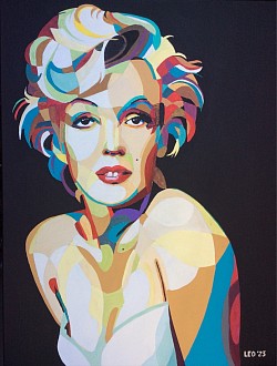 Marylin Monroe. 60 x 80 cm.  Verkocht