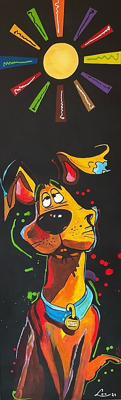 Hond. 40 x 120 cm.   € 65,00.