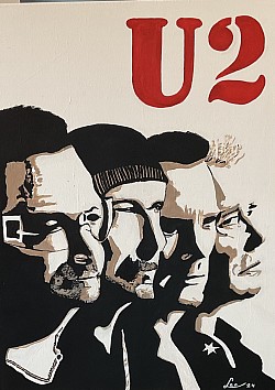 U2.  60 x 80 cm.   € 130,00